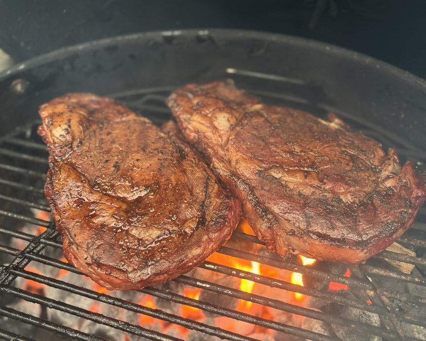 Nebraska raised beef ribeye steaks 