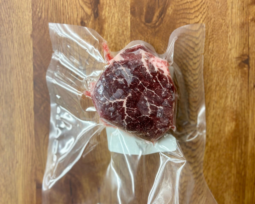 Premium steak and hamburger beef box grass-fed grain-finished Nebraska beef ribeye NY strip filet ground beef
