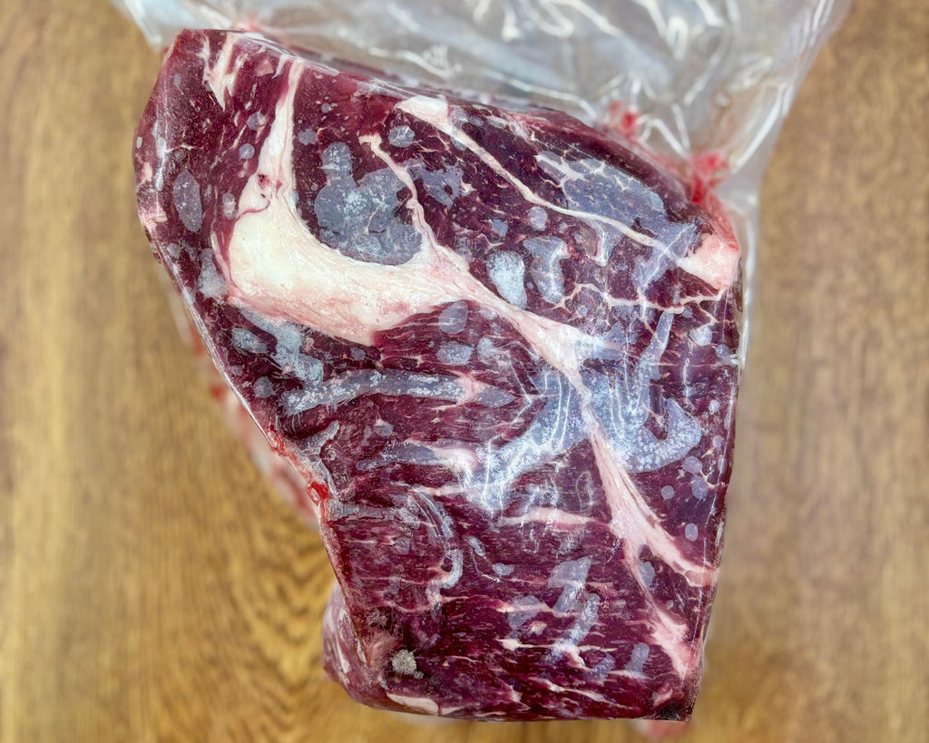 Premium steak and hamburger beef box grass-fed grain-finished Nebraska beef ribeye NY strip filet ground beef