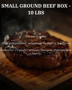 10 pound ground beef box grass-fed grain-finished Nebraska beef