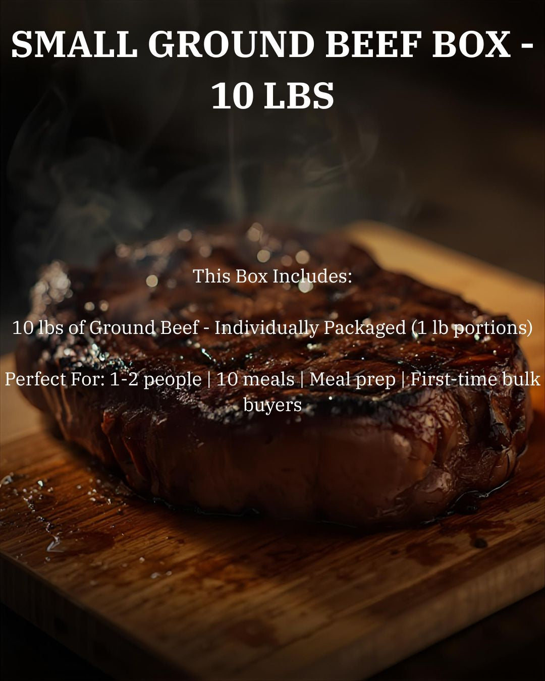 10 pound ground beef box grass-fed grain-finished Nebraska beef